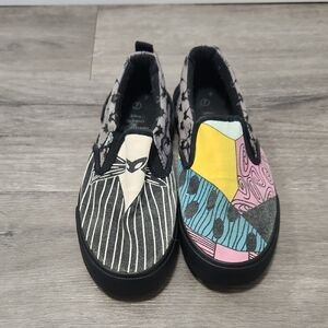 Disney Nightmare Before Christmas Canvas Time Burton Slip Ons Size 7 Mens